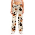 thumbnail image 4 of Fabrcox Halloween Woman Pajama Pants Funny Ghost Pumpkin Moon Sleep Pants for Women Fall Winter Festival Soft Womans Lounge Pants Khaki M, 4 of 6