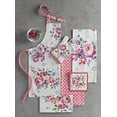 thumbnail image 6 of Maison d' Hermine Rose Garden 100% Cotton Kitchen 1 Piece Kitchen Apron with an Adjustable Neck & Visible Centre Pocket with Long Ties for Women | Men | Chef | Spring/Summer (27.50"x31.50"), 6 of 7