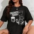 thumbnail image 1 of Playera de Mujer 100% Algodón con Diseño de Panda y Mapache Divertidos, 1 of 7