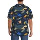 thumbnail image 3 of Balery Undersea Animals Camisa Casual de Manga Corta con Botones para Hombre, Texturizada, Estilo Cubano, para Playa, Verano-Small, 3 of 5