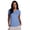 Misty Blue, variant on Active Women's Athletic Striated V-Neck Super Soft T-Shirt