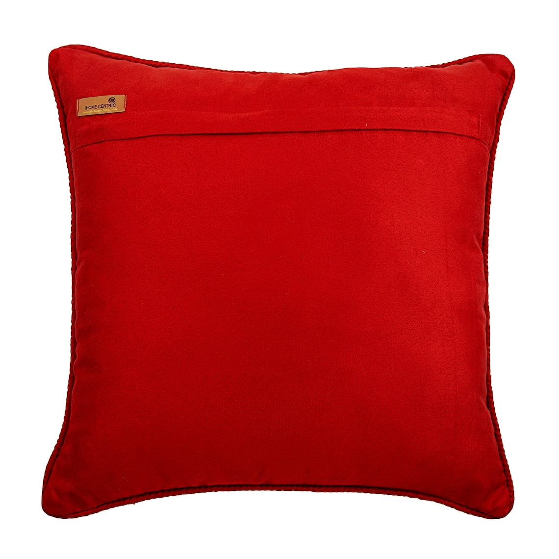 Red Pillow Cover, Floral Printed Velvet Throw Pillow Cover, 14x14 inch (35x35 cm) Pillow Cover, Square Velvet Pillow Cover, Floral Pillow, Contemporary, Damask - Gold Charming