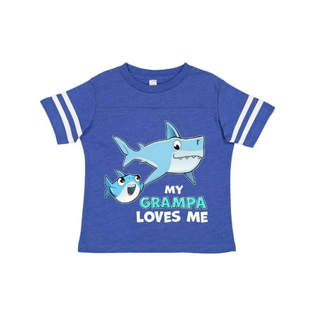 

Inktastic My Grampa Loves Me with Cute Sharks Gift Toddler Boy or Toddler Girl T-Shirt