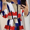thumbnail image 4 of Vestido camisero HUOGUO Fashion para mujer, estampado de solapa, holgado, 4 of 5
