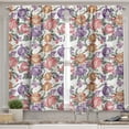 thumbnail image 2 of Ambesonne Floral Valance & Curtain, Retro Flowers and Curls, 55"x45", Multicolor, 2 of 7