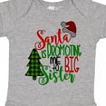 thumbnail image 4 of Inktastic Santa is Promoting Me to Big Sister Green Plaid Tree Girls Baby Bodysuit, 4 of 5