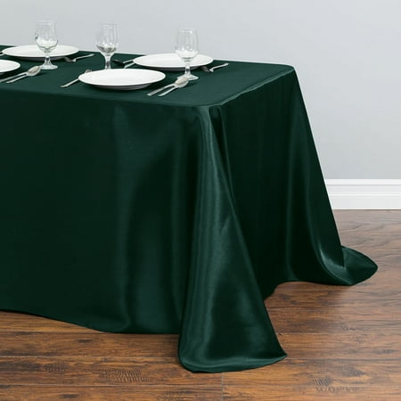 

BITFLY Satin Tablecloth 57x144Inches Rectangular Table Overlay Cover Bright Silk Tablecloth Smooth Fabric Table Decor for Wedding Banquet Table Decoration