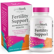 Pink Stork Fertility Support: Fertility Supplements for Women to Support Healthy Cycles, Fertility Prenatal Vitamins   Vitex   Biotin   Ashwagandha   Vitamin C   Folate, Women-Owned, 60 Capsules