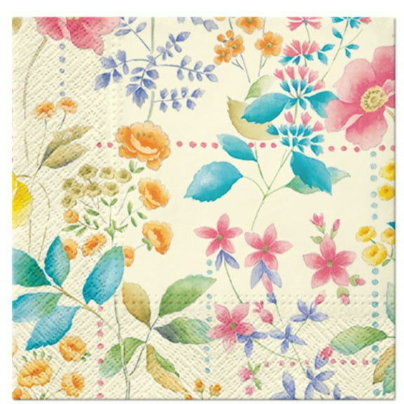 Keep Unique Floral Paper Napkins, Decorated Luncheon Birthday Napkins, Assorted Color, 20/Pack