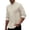Khaki, variant on kosheko Men's Mandarin Collar Pleated Shirt, Single Breasted Rolled Sleeves, Casual Fit for leisure daily use Yellow M