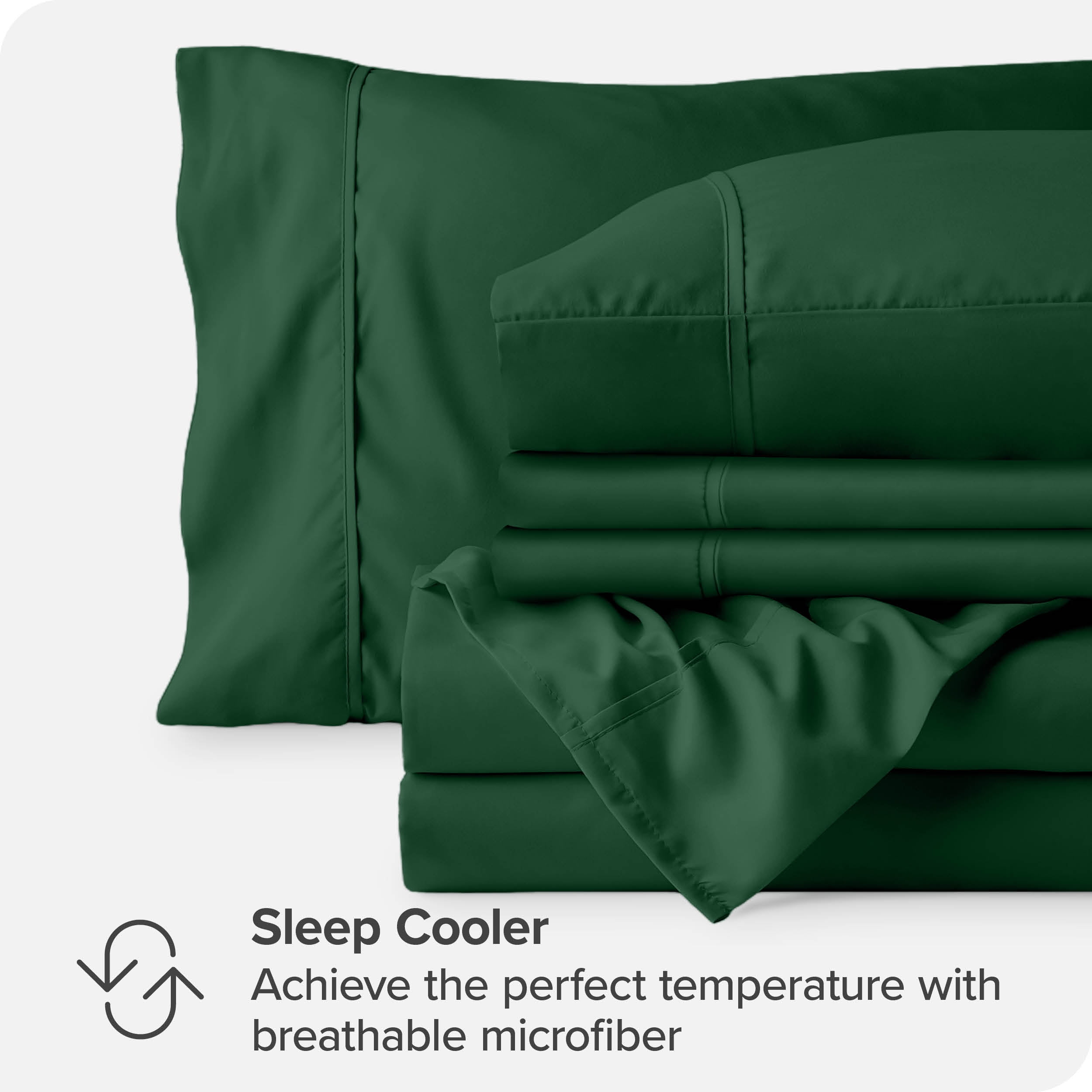 Queen Forest Green 6pc Microfiber Sheet Set By Bare Home : Target