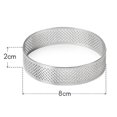 thumbnail image 3 of 8pcs 8cm Stainless Steel Tartlet Molds French Dessert Mousse Fruit Pie Tart Ring Quiche Cake Mold, 3 of 5