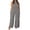 Grey, variant on HNMKIU Wide Leg Jumpsuits for Women Sleeveless Loose Solid Color Stretchy with Pockets Plus Size Plus Size Pants Black,L