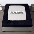 thumbnail image 2 of Vedanta Home Collection Fitted Sheet King Cotton Blend King One Fitted Sheet Black Fit up to 19'' Inch Extra Deep Pocket Super Soft, 2 of 4