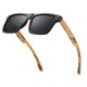 thumbnail image 1 of Vidrios cuadrados polarizados de madera de la moda casual de las gafas de sol, hechos de bambú, 1 of 5