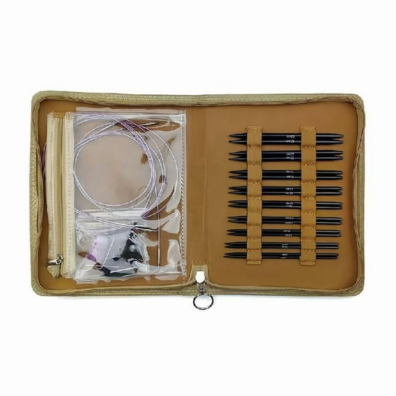 Circular Knitting Needle Set with Knitting Accessories, Zippered Case
