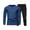 Blue, variant on VBARHMQRT Mens Short Sets 2 Piece Outfits Beach Big and Tall Men Solid Color Outdoor Sports Fitness Long Sleeved Shirt and Sweatpants Suit 4th of July Outfits