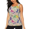 thumbnail image 2 of Picia Colorful Poodle Dog Pattern Women's Workout Tank Top,Breathable Activewear,Slim Fit Athletic Top,Versatile Workout Moisture-wicking top-Large, 2 of 9