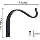 thumbnail image 2 of Paquete de 4 ganchos de pared para colgar de hierro, soporte para colgar plantas de metal resistente, gancho decorativo para colgar linterna, macetero, comederos para pájaros, abrigo rústico Ho, 2 of 3