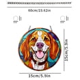 thumbnail image 3 of Mountain Wilderness Stained Glass Jigsaw Puzzle Suncatcher, Round Acrylic Window Hanging Decor, Unique Shape 126 Pieces Flower Butterfly Nature Puzzle with Chain, 3 of 9