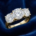 thumbnail image 5 of Pompeii Certified 5Ct Three Stone Diamond Engagement Anniversary Ring 14k Gold Lab Grown, 5 of 7