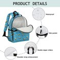 thumbnail image 4 of Excavator and Road Barrier Blue Pattern Cute School Backpack Bag for School with Padded Back and Adjustable Shoulder Straps 15.25"x11.5"x5.25", 4 of 5