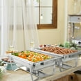 thumbnail image 2 of Costway Chafing Dish Buffet Set 2 Packs 9 QT Stainless Steel Chafers with Food Pans, 2 of 10