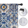 thumbnail image 4 of Blackout Kids Curtains,Blue Ethnic Geometric Patchwork Pattern Childrens Insulated Curtains Set Of 2,Bedroom Essentials,Toddler Room Decor 52x84in(132x213cm), 4 of 5