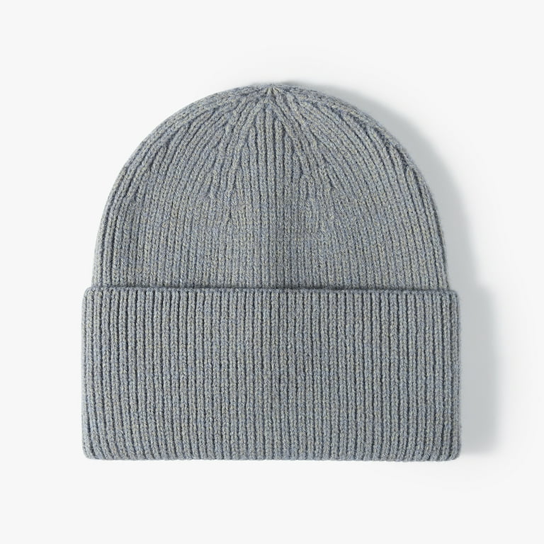 GRNSHTS Beanie Hat for Women Men Winter Hat Unisex Cuffed Beanies Knit  Skull Cap Warm Ski Hats (Light Grey)