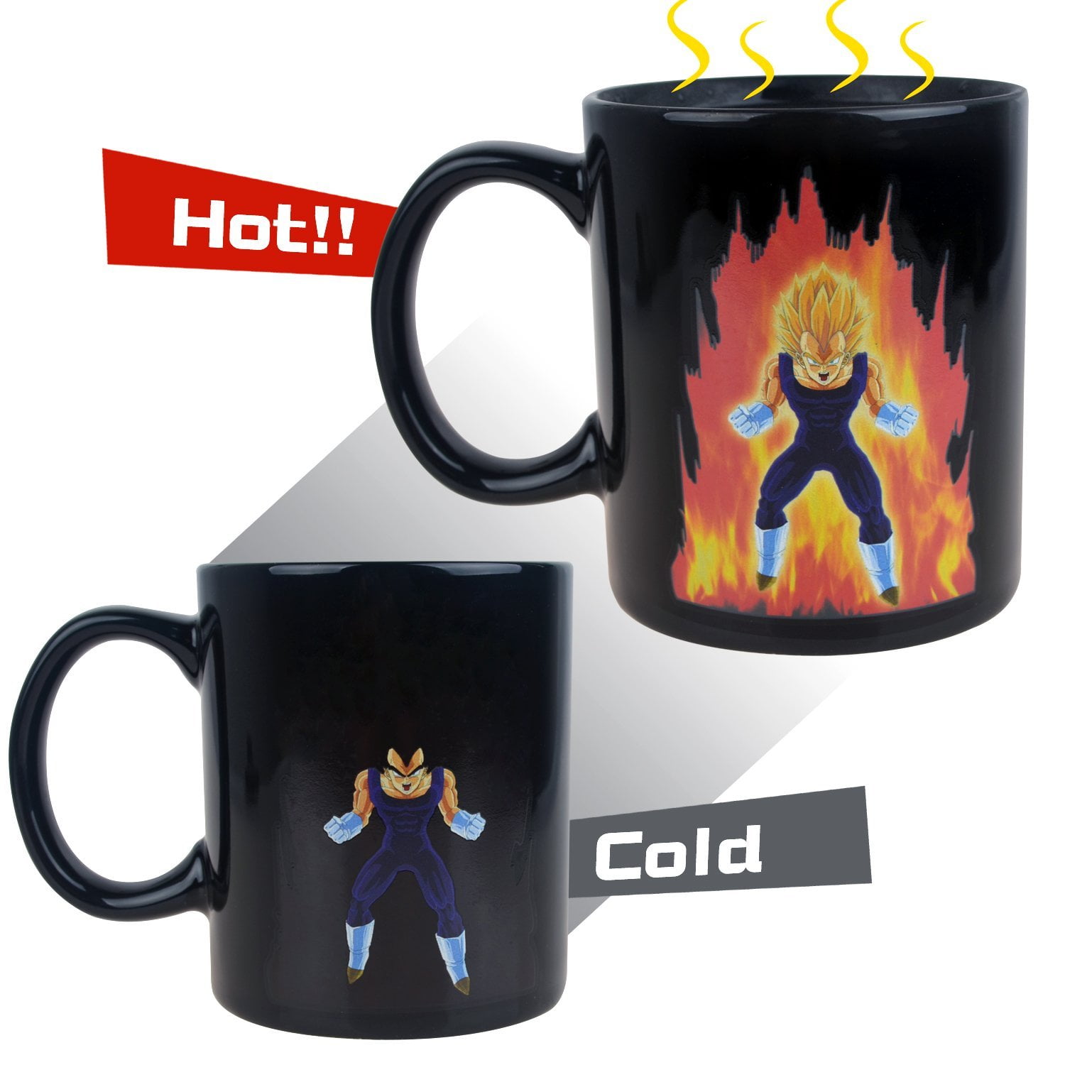 Dragon Ball Z Goku Vegeta Taza Heat Reactive Colorful Ceramic Cup Coffee Mug