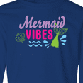 thumbnail image 4 of Inktastic Mermaid Vibes with Tail and Seashell Long Sleeve Youth T-Shirt, 4 of 5