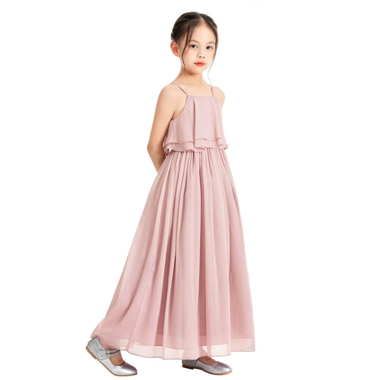 Ekidsbridal A Line Ruffle Chiffon Flower Girl Dresses Birthday Party Gown Father Daughter Dance 192 10