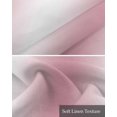 thumbnail image 6 of Pink White Ombre Kitchen Valances for Windows Farmhouse Linen Window Valance Curtain for Living Room Window Treatment Romantic Minimalist Modern Art Valance Rod Pocket Topper Drape, 42 x 12 Inch, 6 of 6