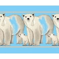 thumbnail image 2 of IBA Indianbeautifulart Blue Polar Bear Animal Fabric Lace Dressmaking Velvet&nbsp;Trim&nbsp;Tape Printed Sewing Lace 9 Yards 3 Inches, 2 of 2