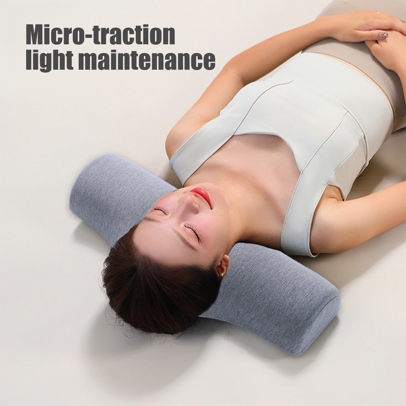SPOORYYO Cervical Traction Pillow, Ergonomic Memory Foam Neck Support Pillow Designed to Suit Neck Curves for Improved Sleep