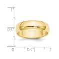 thumbnail image 4 of Auriga Fine Jewelry 10K Yellow Gold 6mm Half Round Wedding Band for Women Size 7, 4 of 6