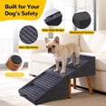 thumbnail image 4 of Escalera para perros Ziluce de 17" plegable de madera con superficie antideslizante, 4 of 7