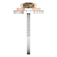 thumbnail image 3 of Clara Pucci 14K White/Rose Gold 2.6ct Champagne Halo Ring for Women, 3 of 8