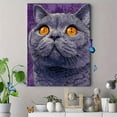 thumbnail image 4 of British Shorthair Cat Portrait Canvas Print Wall Art for Living Room Home Office Bedroom Cafe Bar Restaurant Decor, 4 of 8