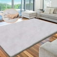 thumbnail image 2 of ORINOVA Faux Fur Rug 6x9 Plush Rug Washable Area Rugs For Bedroom Fluffy Rabbit Fur Rug For Living Room Light Grey Rugs Teen Room Home Decor Rectangle Rug, 2 of 10