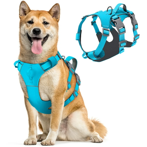AUTOWT No Pull Dog Harness - Lightweight, Escape Proof with Padded Handle, Adjustable Reflective Vest for All Sizes