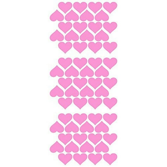 LiteMark Solid Color Removable Vinyl Heart Decals/Stickers