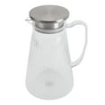 thumbnail image 1 of Acrylic Water Pitcher 1500ml Clear, Handle, Lid, Heat Resistant Jug for Cold Beverages, Milk, Ice Tea, 1 of 7