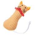thumbnail image 1 of Cat Chew Toy Cartoon Knitted Kitten Play Toy Pet Interactive Toy with Long Rope, 1 of 10
