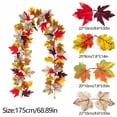 thumbnail image 3 of 5.7FT Fall Leaf Garland, Artificial Autumn Maple Leaves Garland for Mantle, Thanksgiving Fall Decorations for Home, Fireplace, Doorway, Party Decor, 3 of 5