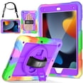 thumbnail image 1 of Funda LTROP para iPad 9ª generación, 10,2 pulgadas, con correa giratoria con función atril, color morado, 1 of 7