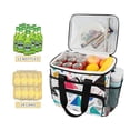 thumbnail image 2 of FORMRS Insulated Cooler Bag 24 Cans Capacity Soft Leakproof Lunch Box with Side Pockets, Green Retro Triangles, 2 of 7