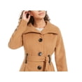 thumbnail image 2 of Madden Girl Juniors' Belted Skirted Coat Dark Beige Size Medium, 2 of 3