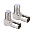 thumbnail image 4 of Chendee 2/6×F Female To 9.5Tv Male Rf Tv Antenna Cable Right-Angle Connector Adapter,2Pcs, 4 of 9