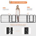 thumbnail image 5 of Demi Bonn Dog Playpen Outdoor, 12 Panel Dog Fence 24" Pet Pen for Puppy, Indoor Pet Exercise Pen for RV Camping Garden Yard, Black, 5 of 7
